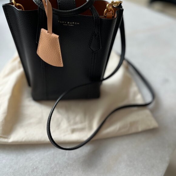 Tory Burch Black Perry Mini Crossbody tote - Picture 1 of 3